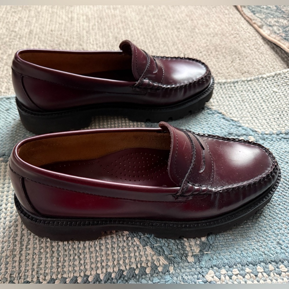 G.H. Bass & Co. Whitney Super Lug Weejuns Wine 8.5M - Picture 2 of 5